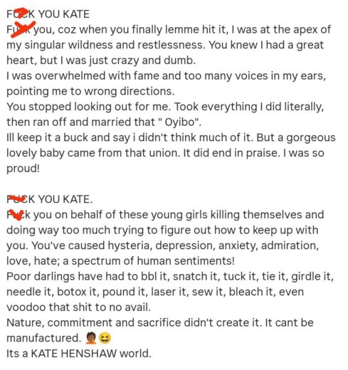 F**k you Kate, your wild boy loves you  Actor Jim Iyke pens down bold birthday message to Kate Henshaw
