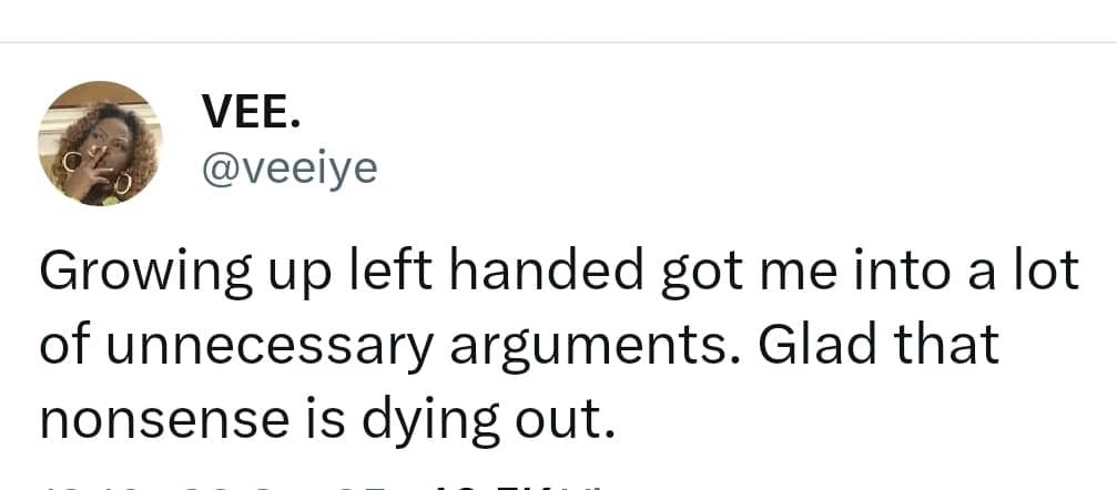 I was beaten and cut with razor for being left-handed  Nigerians react after BBNaijas Vee speaks on growing up left-handed