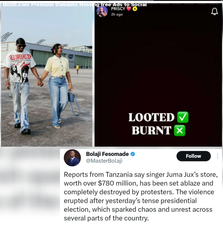 Priscilla Ojo reacts to false claims that her husband Juma Juxs boutique was burnt in Tanzania